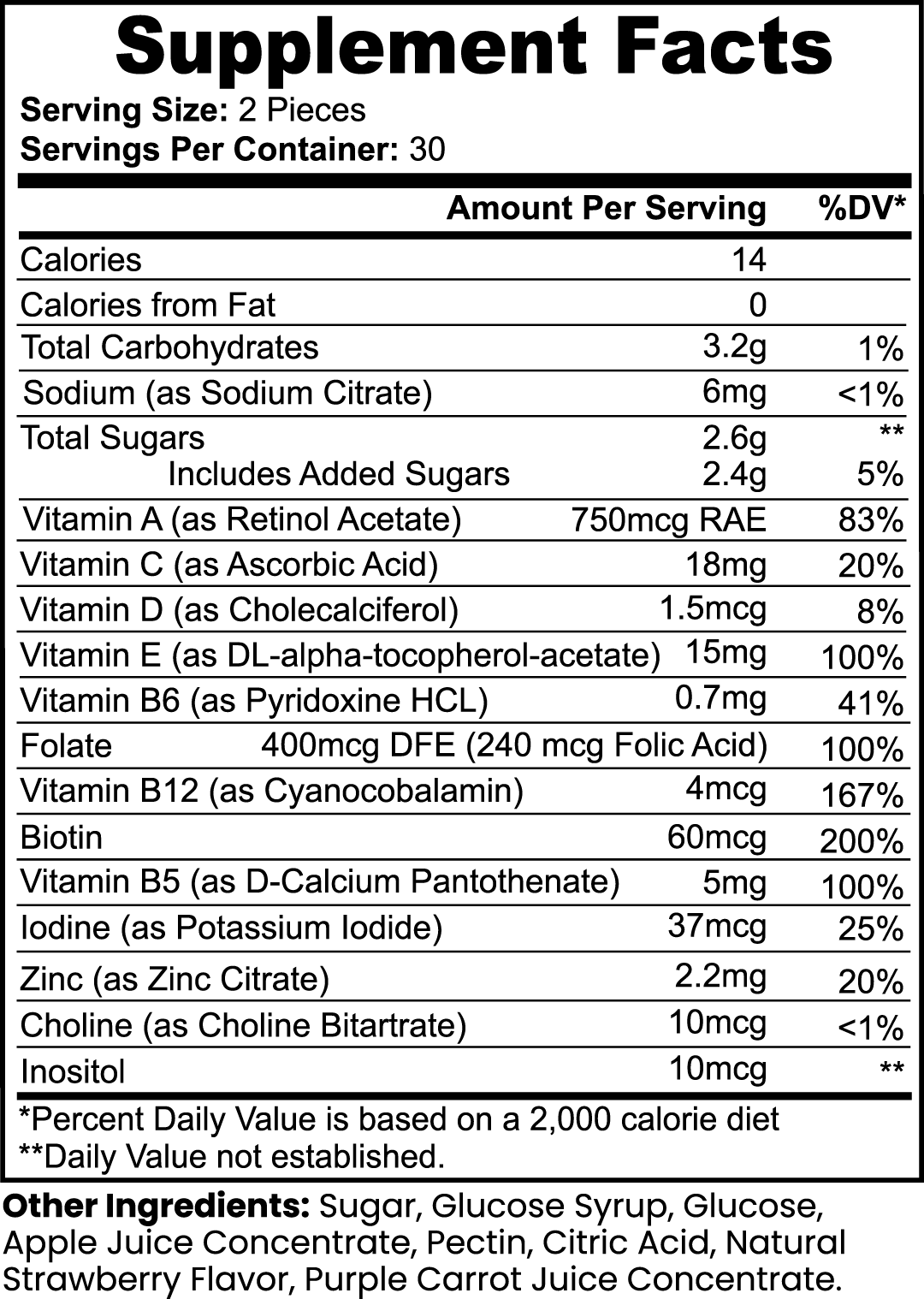 Multivitamin Bear Gummies (Adult) - Kratos Kaps™